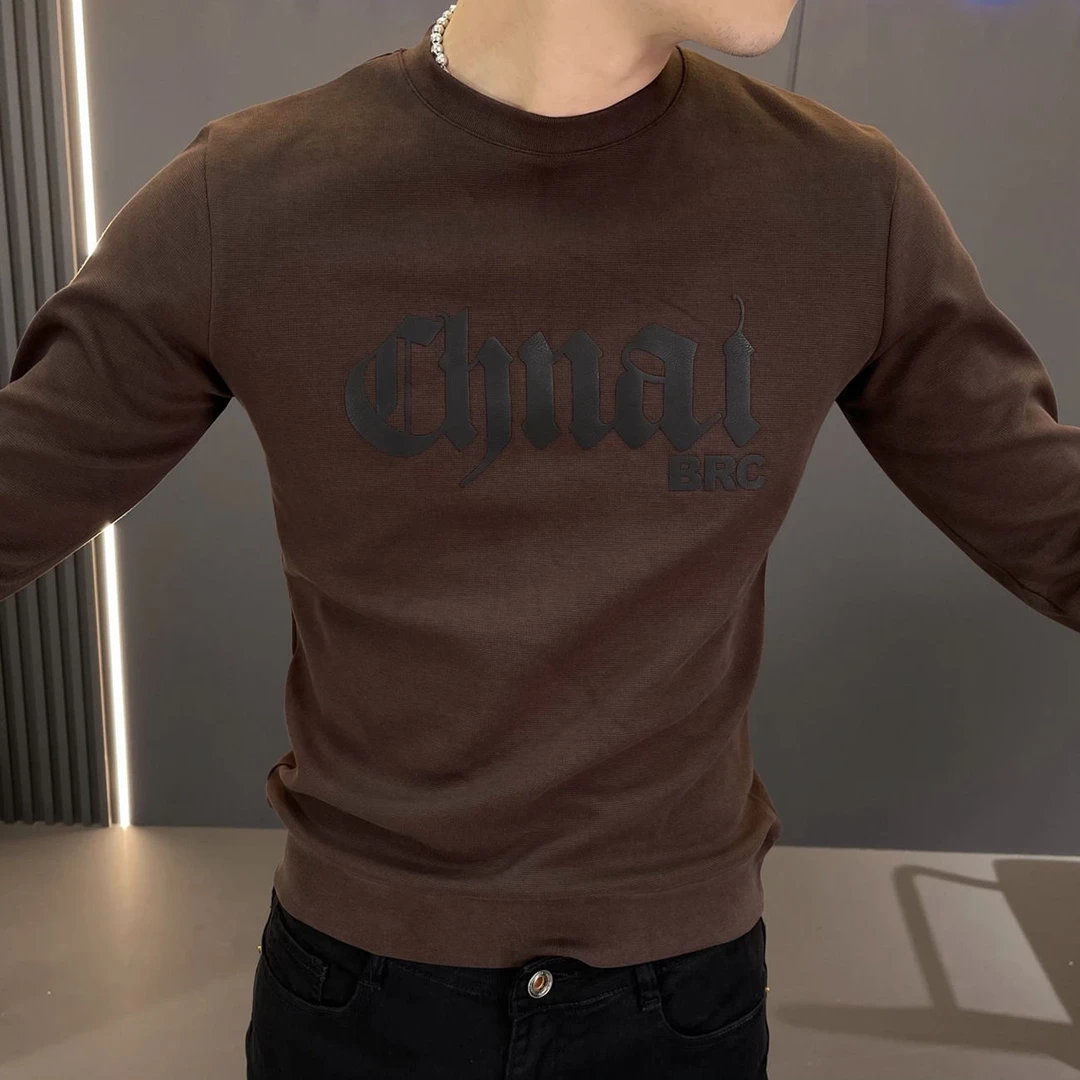 秋冬季新款网红潮牌韩版潮流高档圆领休闲时尚运动百搭卫衣长袖男