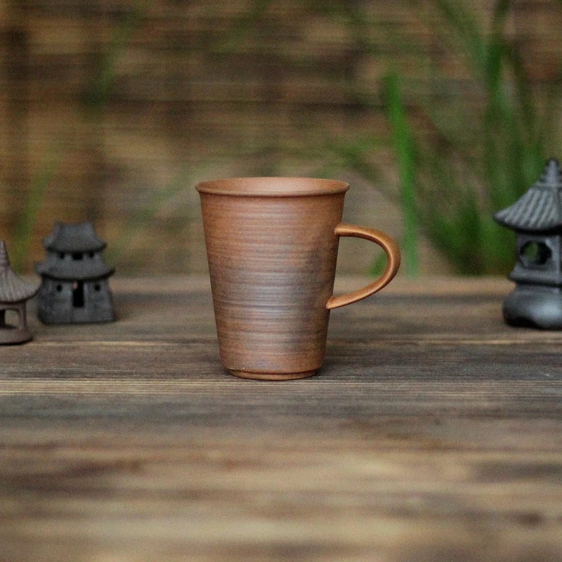 老岩泥马克杯原矿无釉裸烧陶瓷创意主人杯茶杯