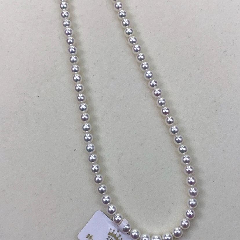 【闪购商品】淡水珍珠颈饰18K金镶嵌佛4.5-5mm