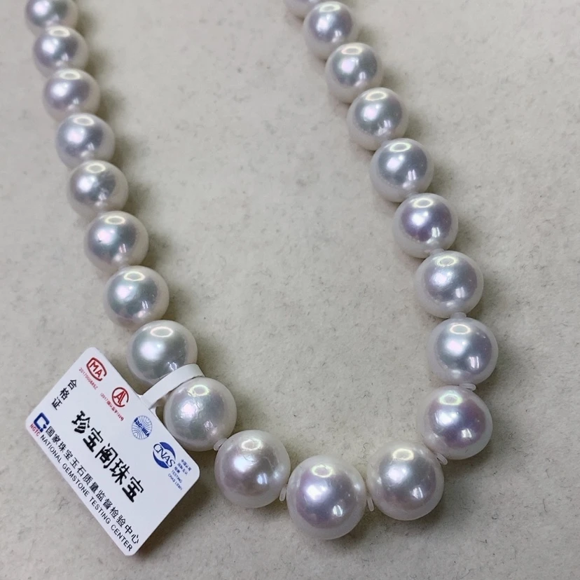 【闪购商品】淡水珍珠颈饰银S925镶嵌9-10mm