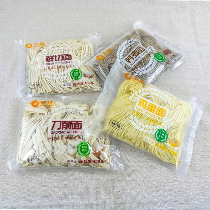 丰佳半干面条400g鲜切面刀削面鸡蛋面荞麦面杂粮低脂待煮麦香浓郁