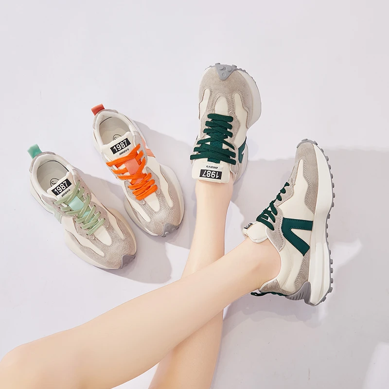 【云溪专属】阿比让潮流时尚百搭厚底舒适ins拼色休闲阿甘鞋1338