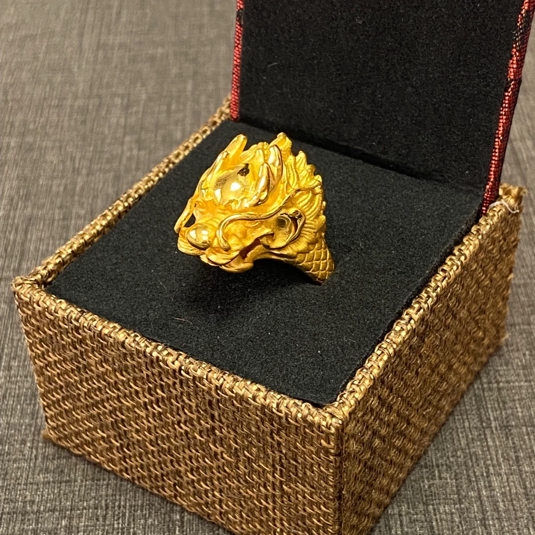 钛钢戒指 龙头戒指（活口可调节）