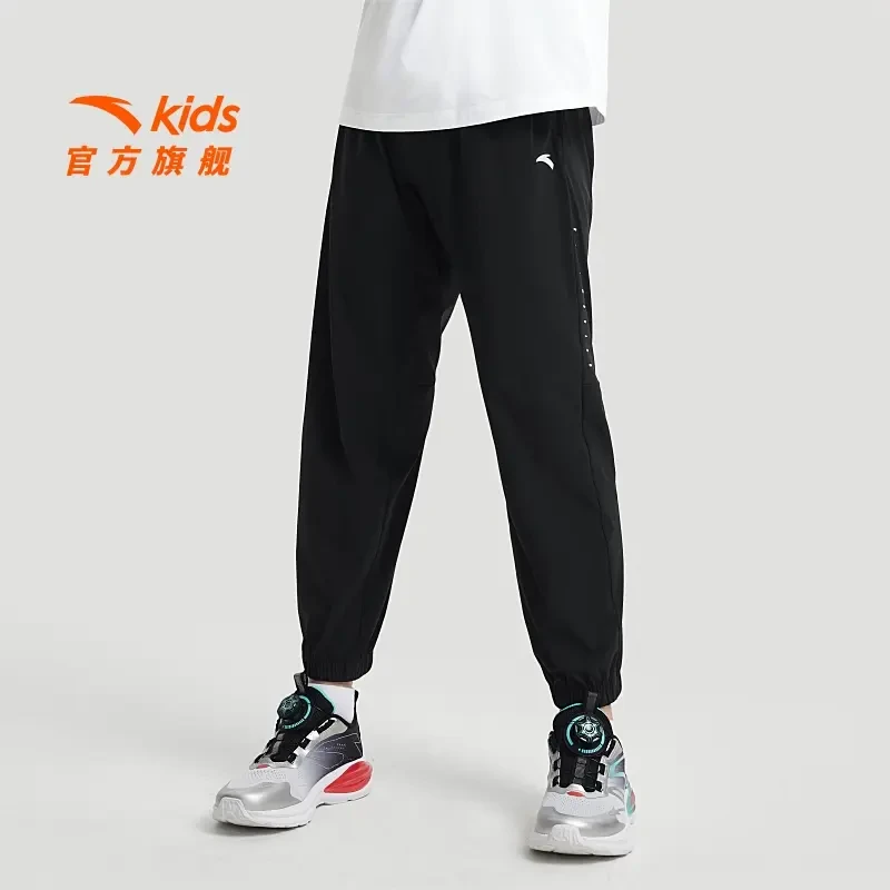 安踏儿童大童梭织运动长裤新款舒适亲肤速干运动裤潮372437502