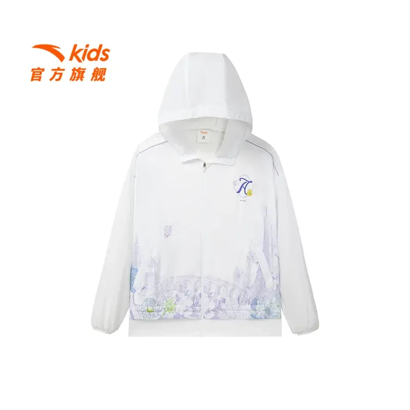 安踏儿童女童梭织运动上衣舒适抗紫外线运动薄外套百搭362438601B
