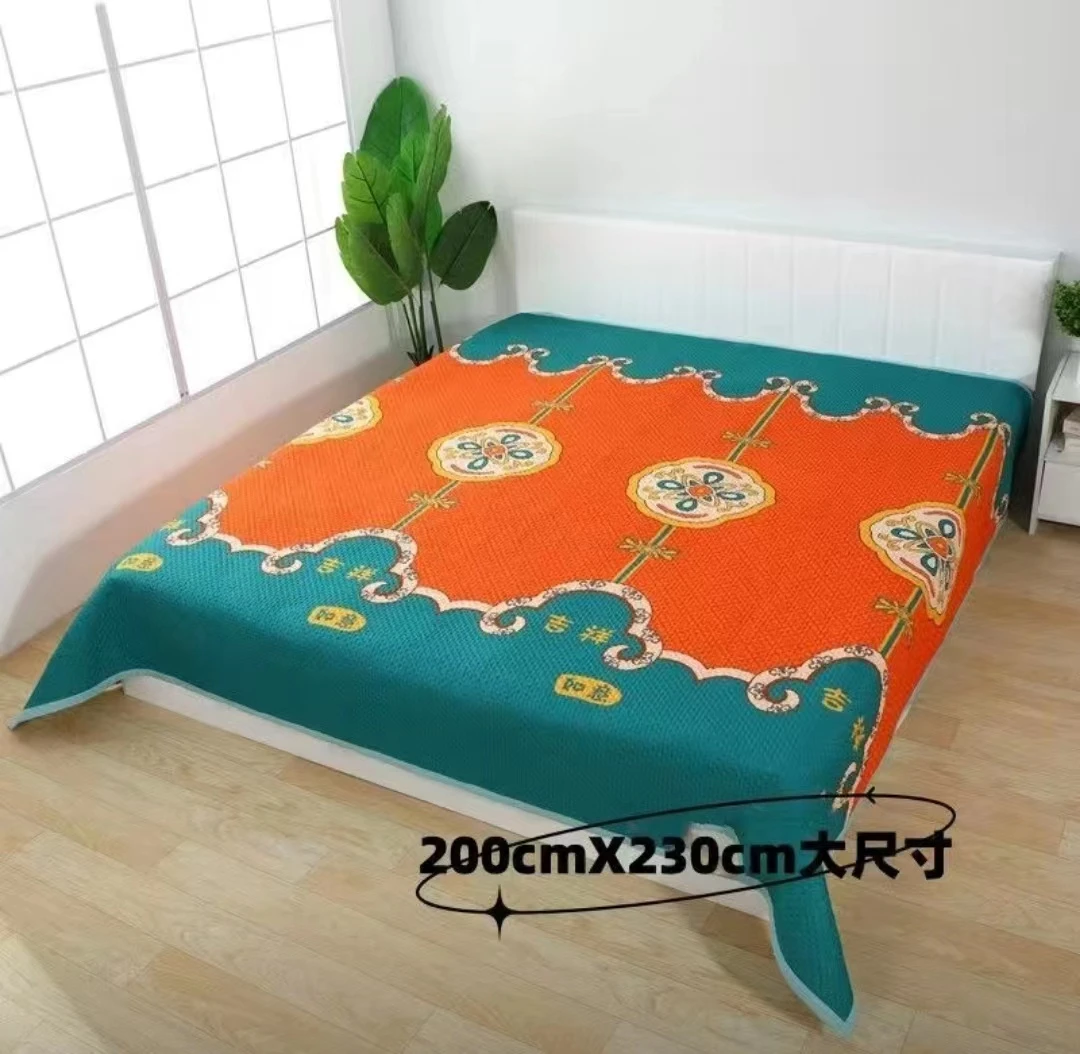 床盖家纺床上用品四季通用榻榻米大床加厚床单高端床品防滑加棉