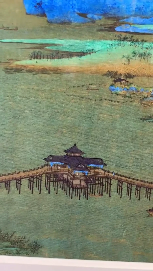 【闪购商品】绘画千里江山图方形款B段圆角框