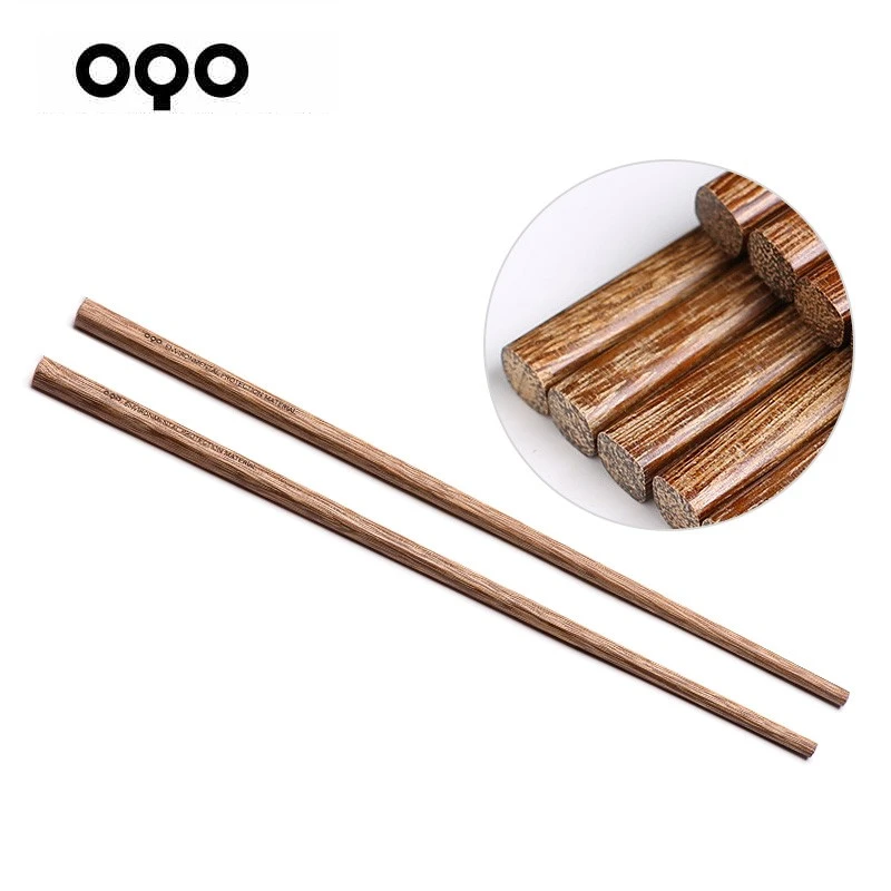 OQO/欧克欧鸡翅木筷子家用实木无漆无蜡防滑加长筷子十双507301