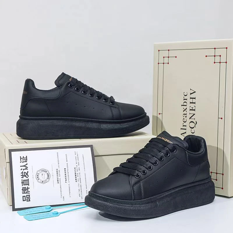 男鞋2025黑色板鞋潮鞋新款韩版潮流百搭运动休闲鞋厚底增高情侣鞋