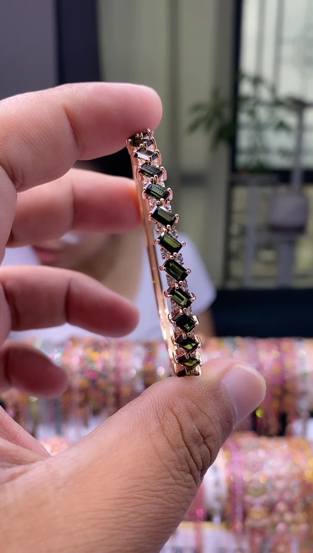 【闪购商品】碧玺手镯银S925镶嵌6453543453543453