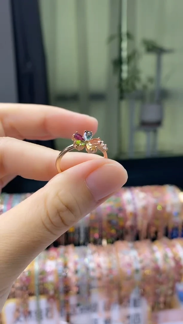 【闪购商品】碧玺戒指银S925镶嵌354354354354