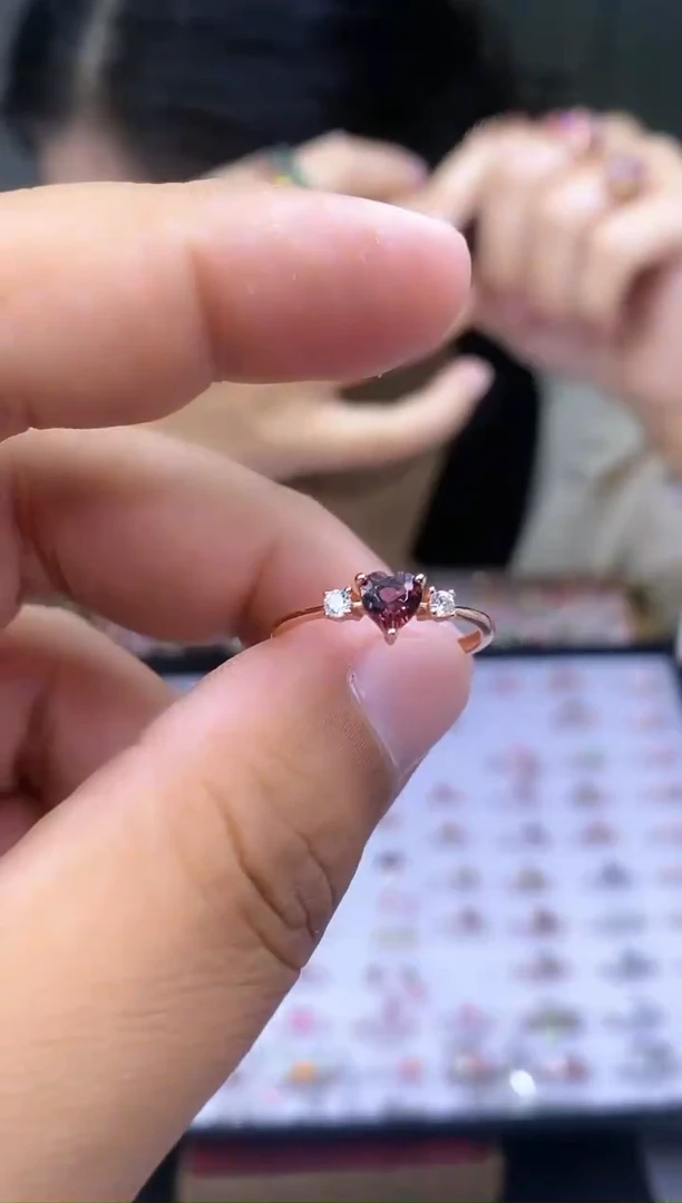 【闪购商品】碧玺戒指银S925镶嵌2