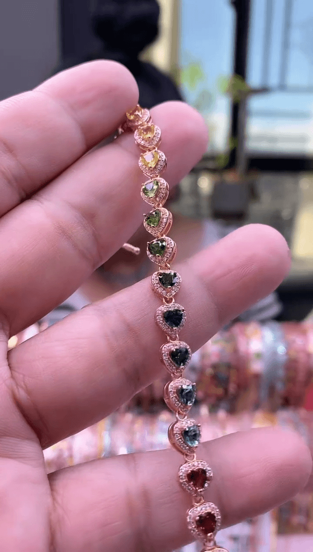 【闪购商品】碧玺手链银S925镶嵌3453453453541