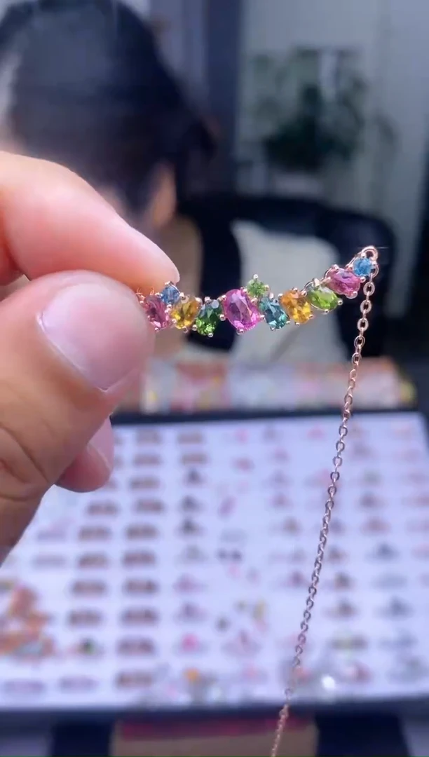 【闪购商品】碧玺项链银S925镶嵌2