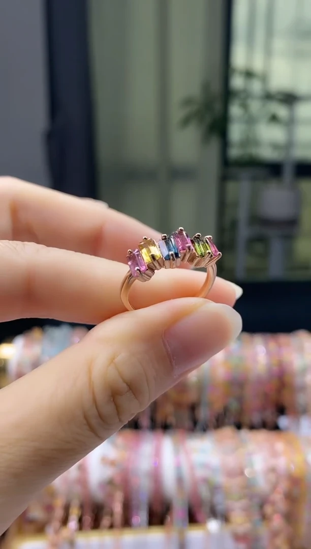【闪购商品】碧玺戒指银S925镶嵌35435434343