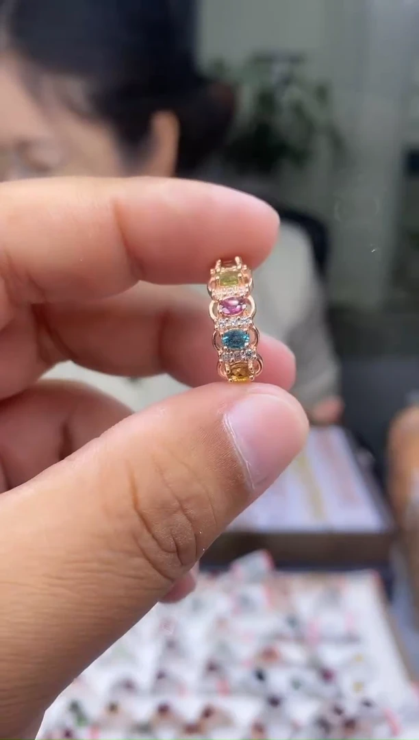 【闪购商品】碧玺戒指银S925镶嵌1