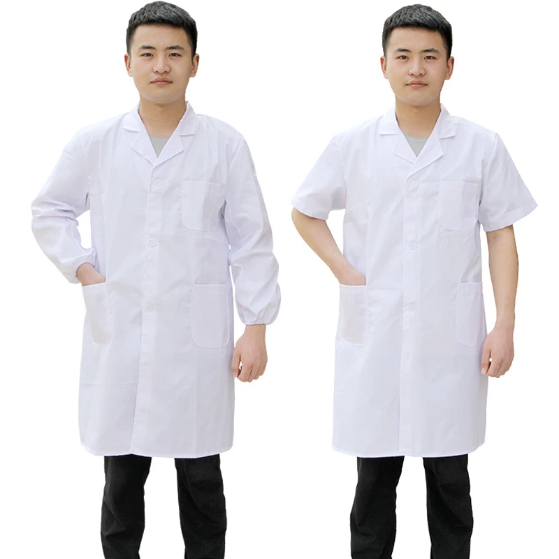 白大褂工作服食品厂车间食堂厨师服医生医师长褂学生化学实验服