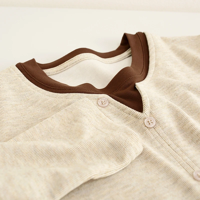 韩系拼色假两件糯米绒长袖T恤女春秋冬宽松休闲打底衫内搭外穿韩t