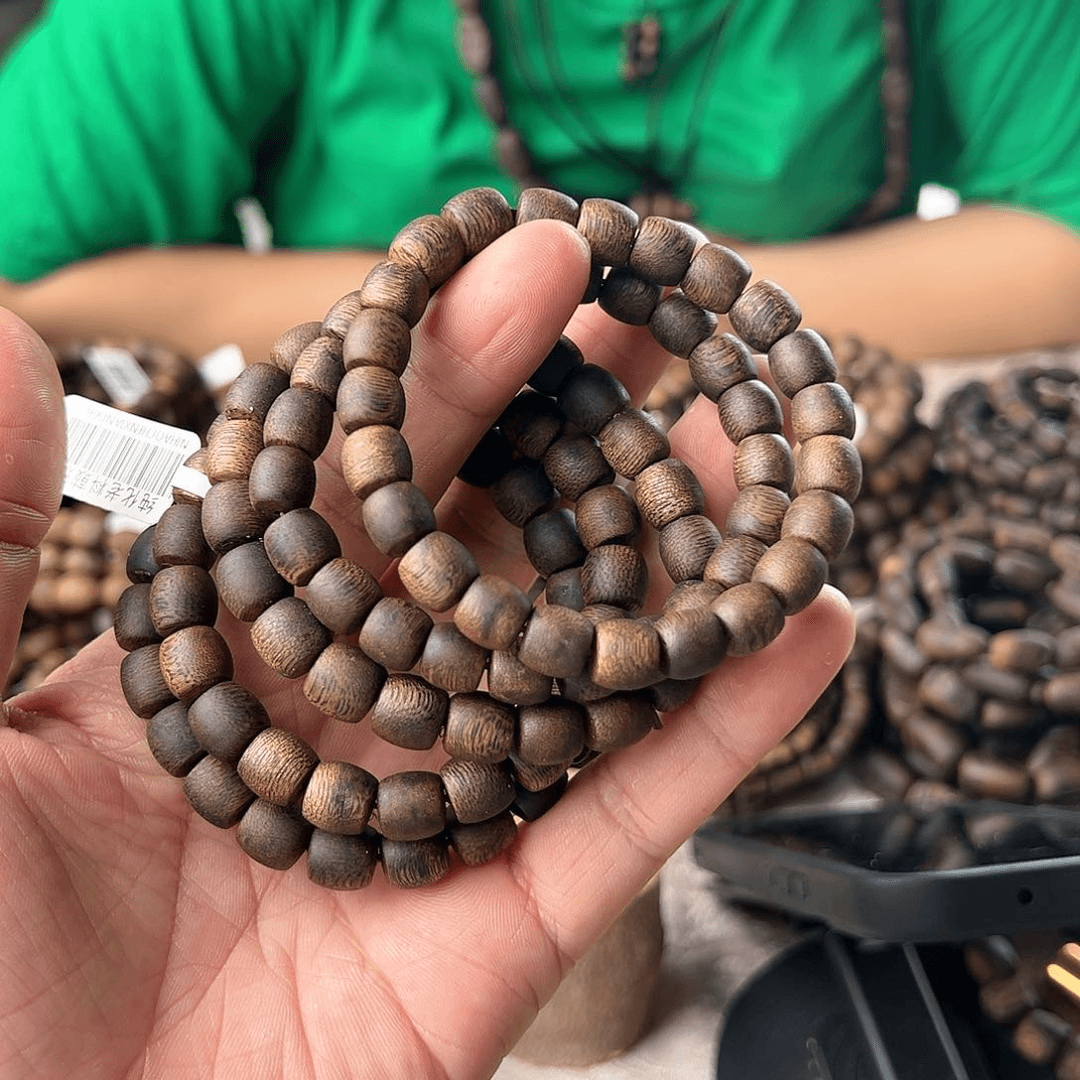 沉香手串鼓珠多样性发一油叶子