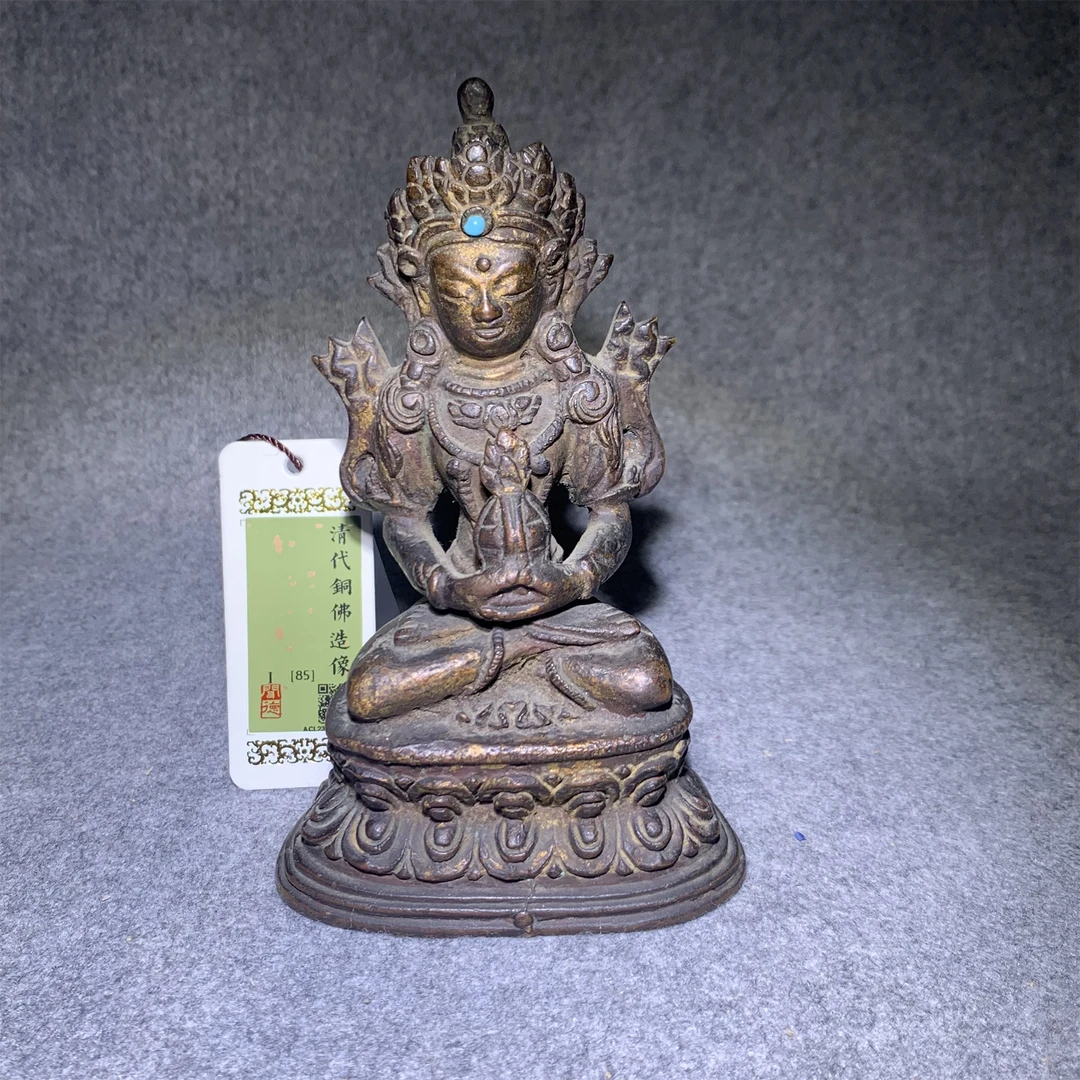 清代铜佛造像/山东省传承文物商店库出85分1002#