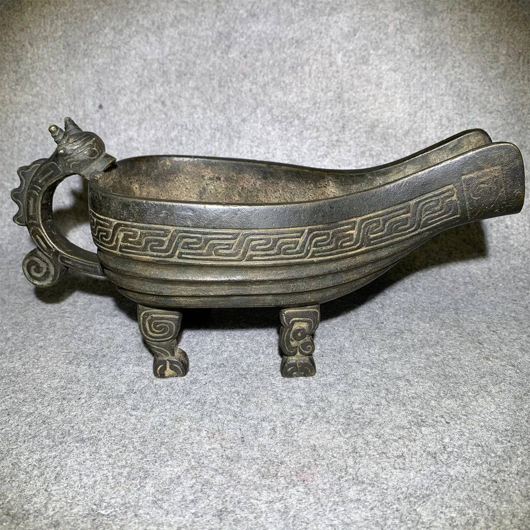 明代兽耳铜匜/山东省传承文物商店库出101801