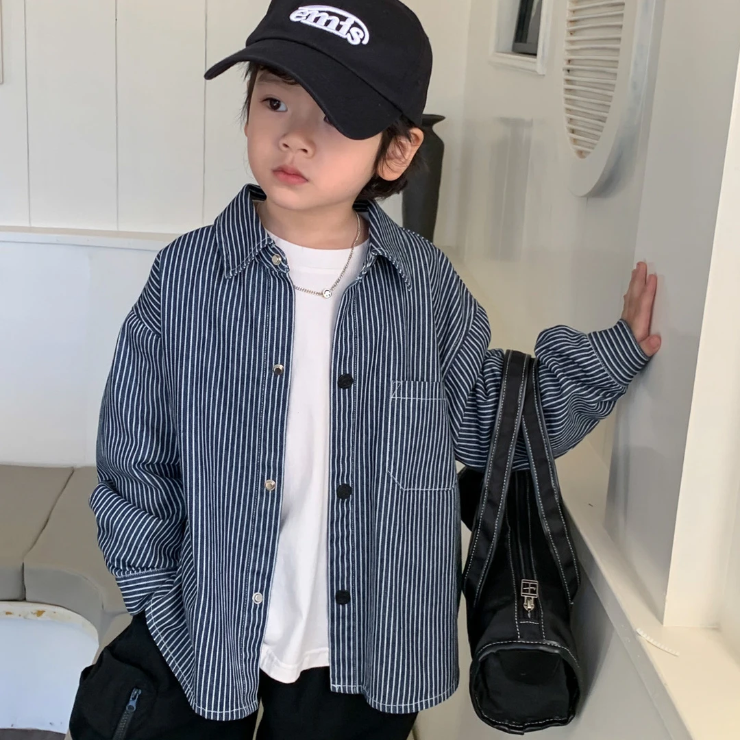 童装春秋男童衬衫儿童衬衣长袖2024春装新款中大童韩版潮GY3103