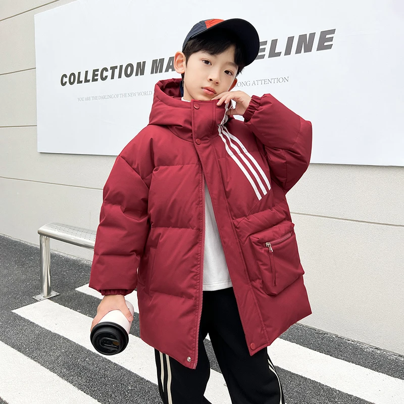 【现现】男童羽绒服冬季儿童三防加厚2024新款冬装外套拜年服ZZ4405