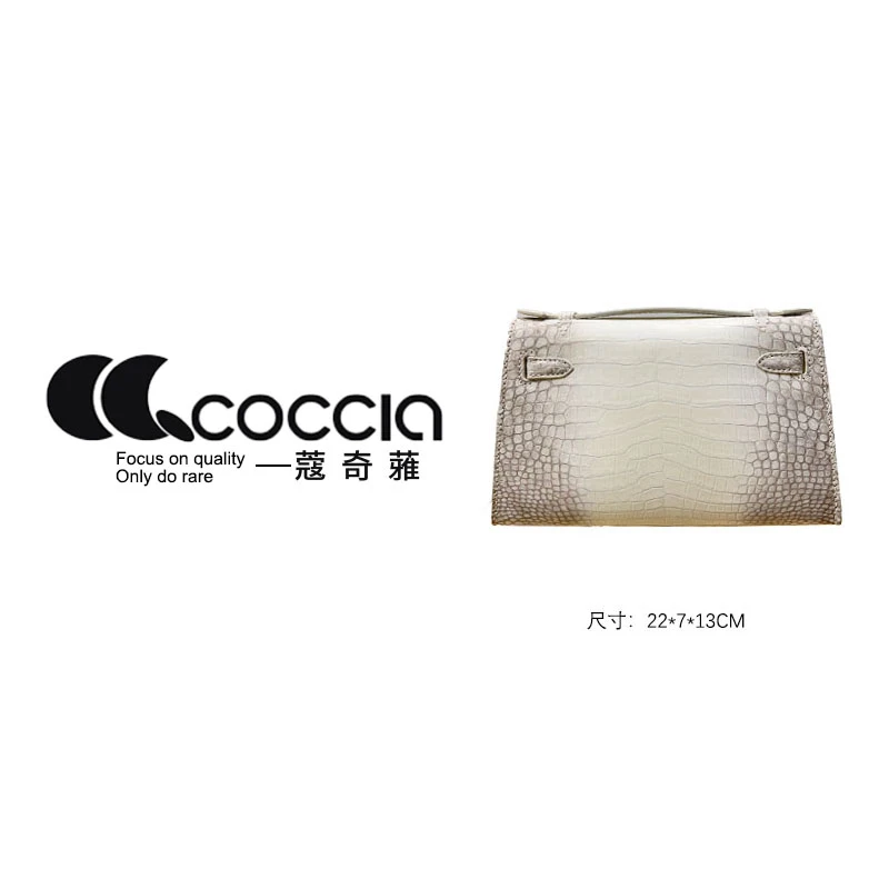 「高定女包」蔻奇蕥COCCIA 私人专属鳄鱼皮包 2002 喜马拉雅白 一代