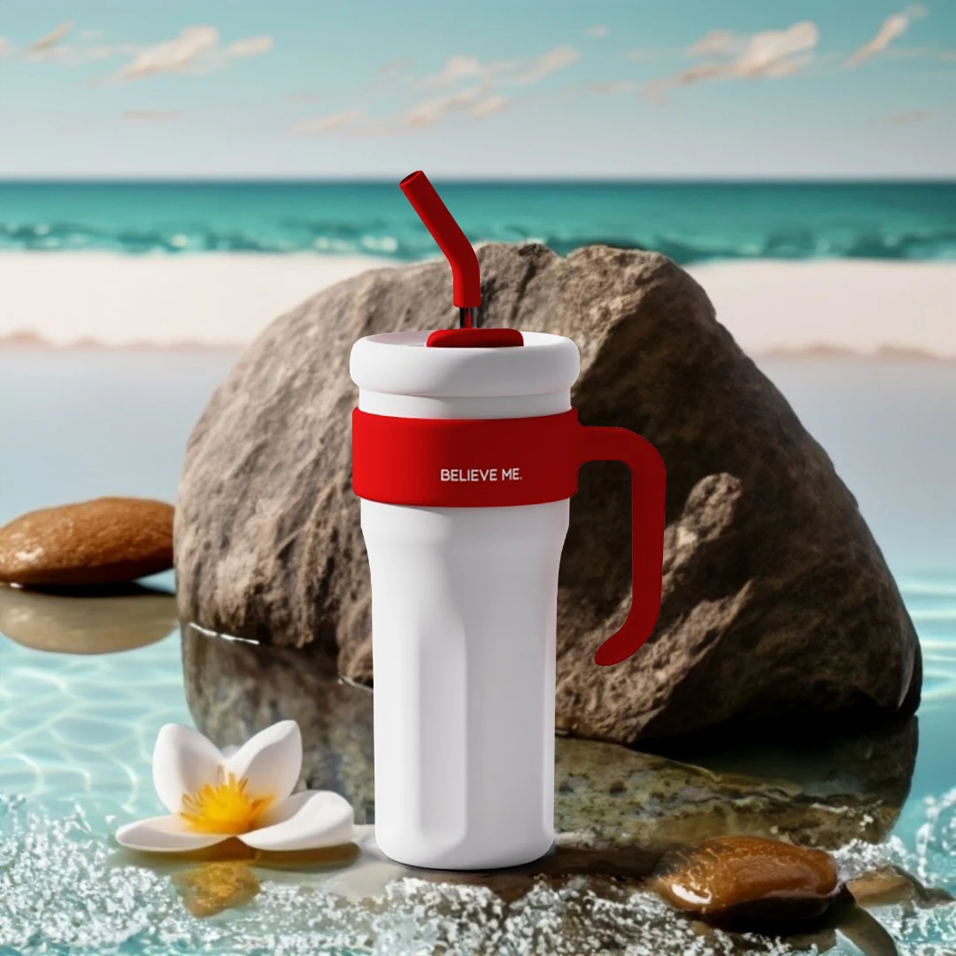 巨无霸家用吸管杯不锈钢水杯户外旅行创意便携冰霸杯大容量杯子