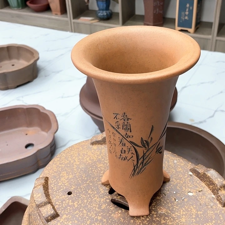 紫砂花盆紫砂壶等文物