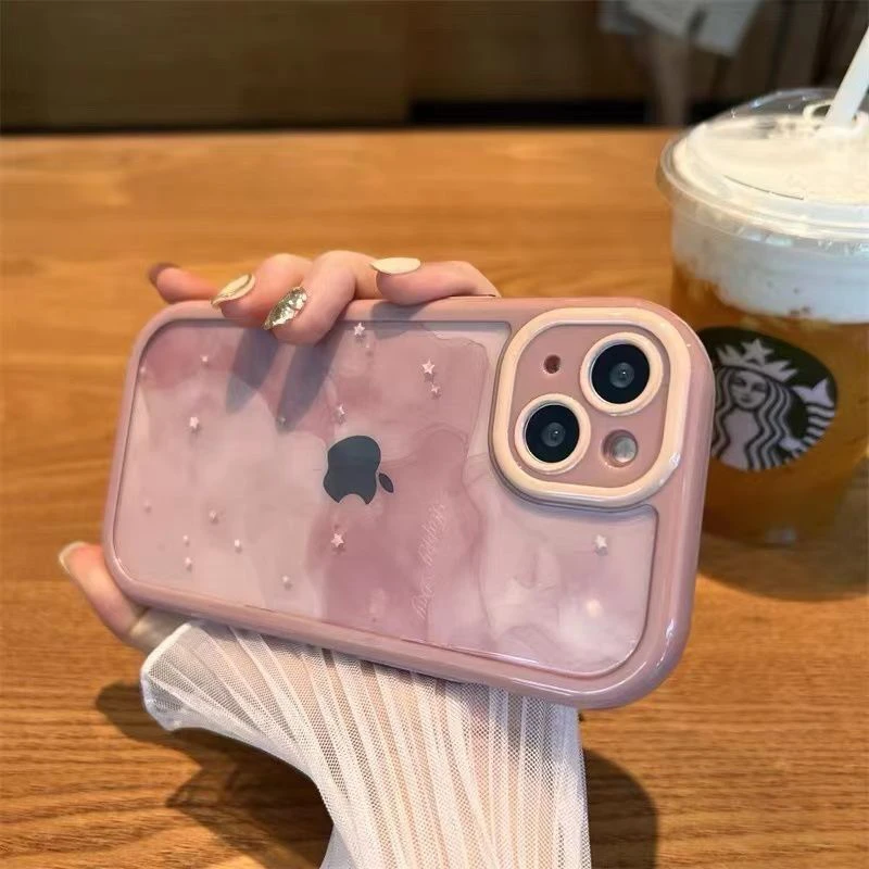 新款超仙渲染粉色15适用iPhone16手机壳苹果13/14promax爆款11女