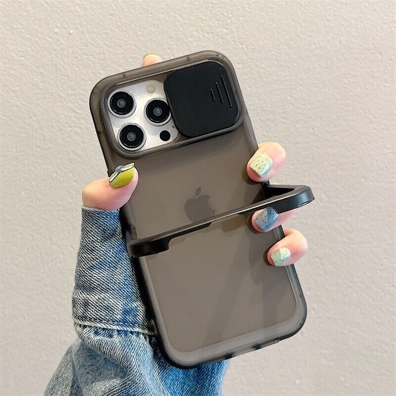 推拉窗支架纯色iPhone15promax苹果14pro手机壳11全包13pro女12
