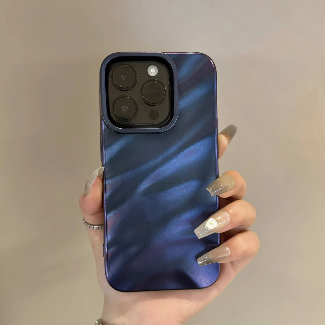 高级感艺术波浪纹苹果15手机壳iPhone13promax保护套12/11女14pro