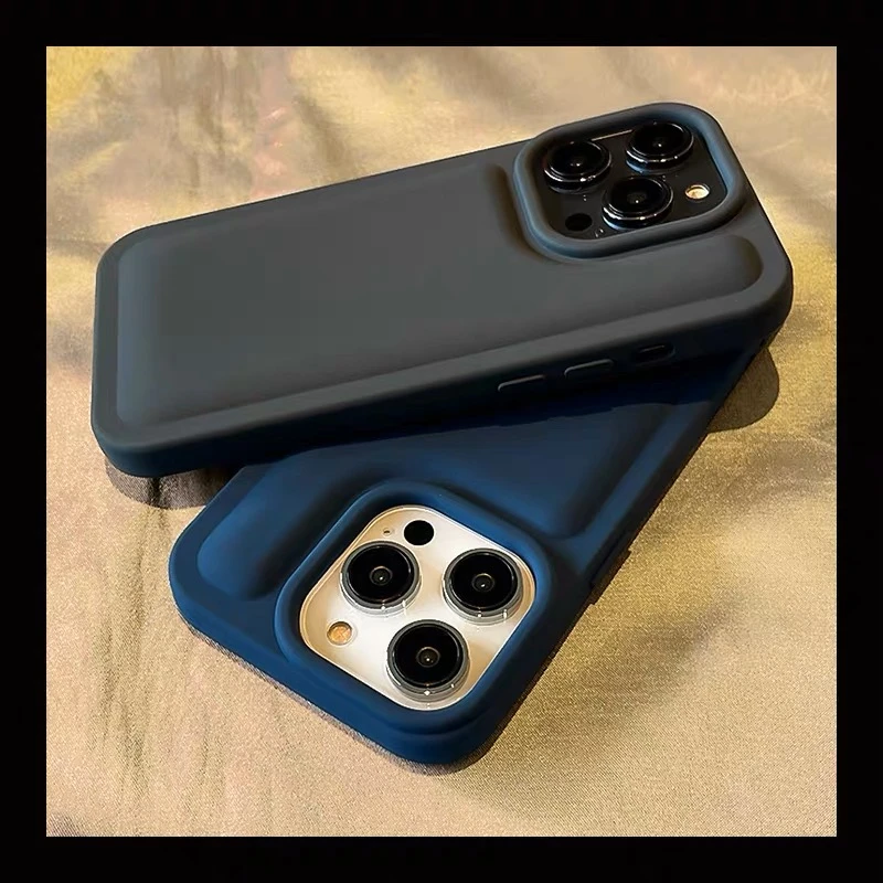 苹果14手机壳磨砂iPhone14promax气垫软壳13全包防摔12保护套纯色
