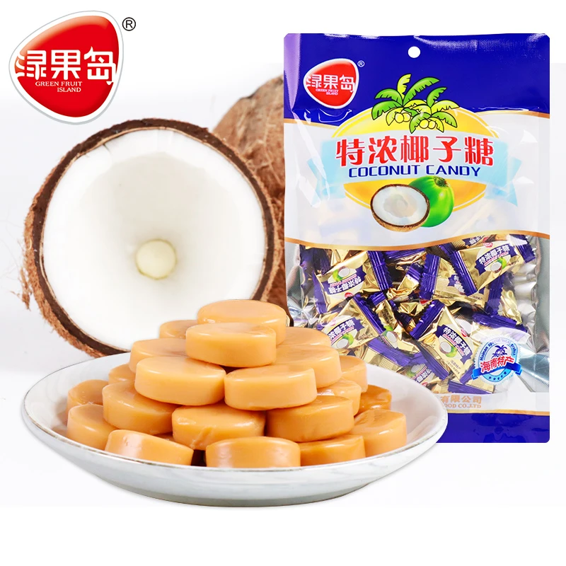 绿果岛特浓椰子糖500g特制正宗浓香结婚喜糖零食硬糖追剧小零食