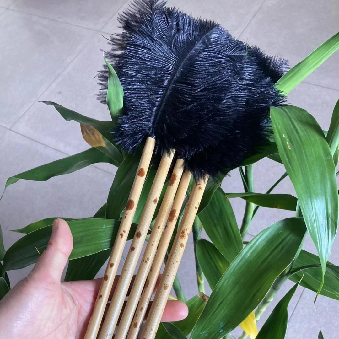 红香妃驼鸟毛拂尘文玩