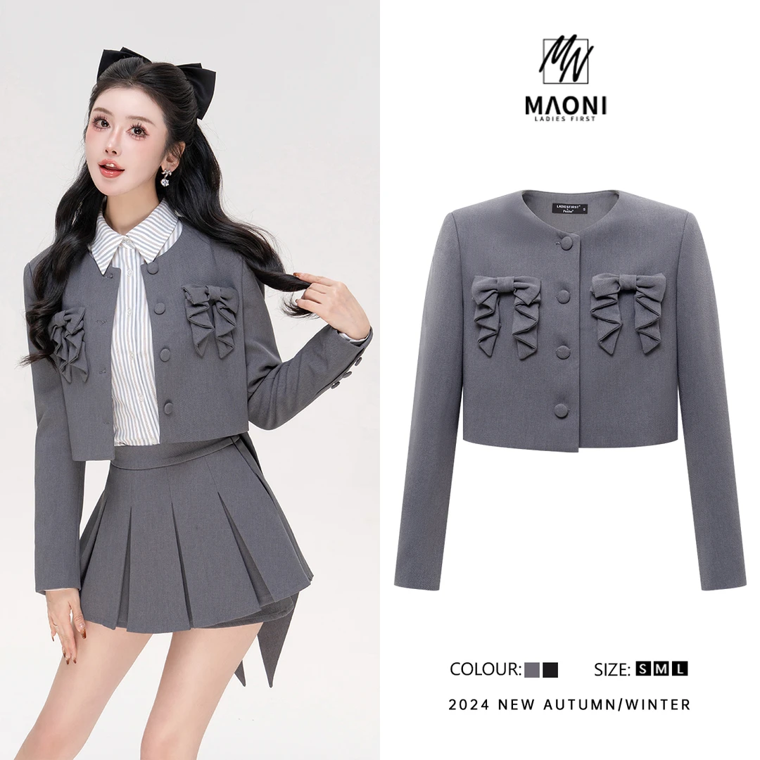 毛妮LADIESFIRST秋气质小香风时尚短外套D9641