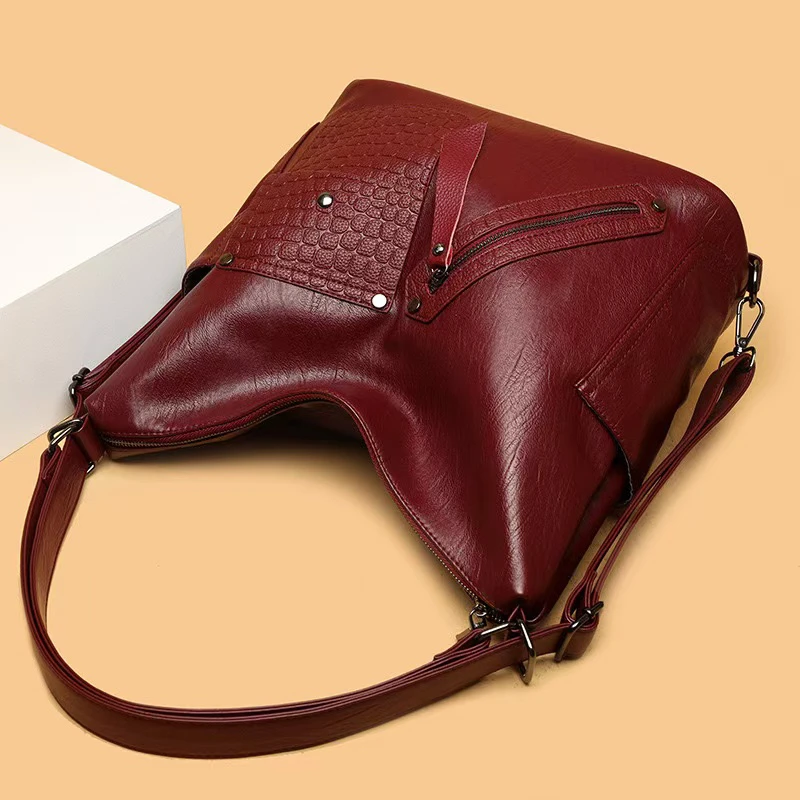 新款时尚大容量单肩斜挎托特包包8007