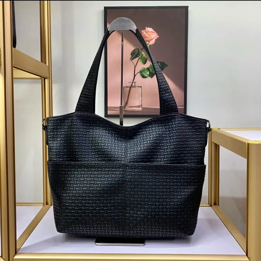 设计师款大容量百搭托特包四个口袋简约风1757