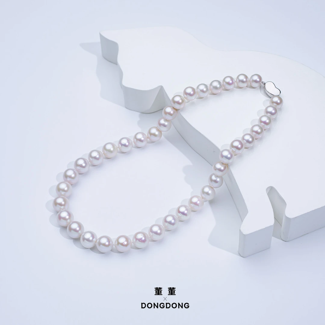 DDX619【董董】[新雪丸子]天然大点位淡水珍珠项链/10-12mm/S925
