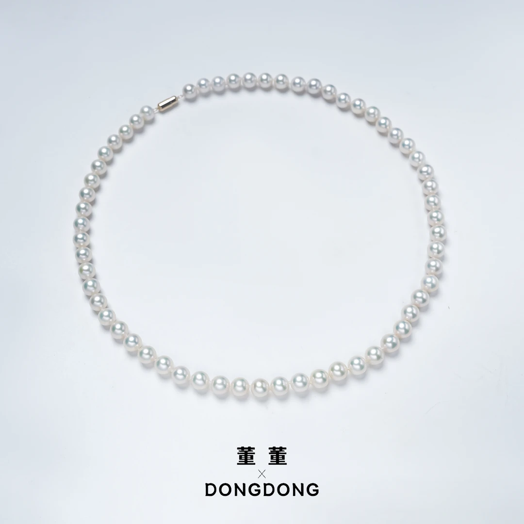 DDL331【董董】[天外天]天然无核淡水珍珠项链/G14K/6.3-7.3mm
