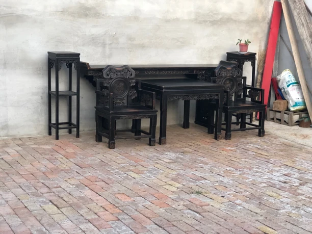 老榆木仿古家具中堂18件套