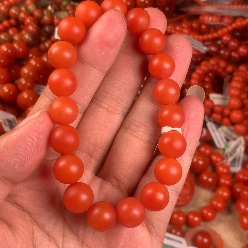 【闪购商品】南红玛瑙手链未镶嵌荏**?卡11