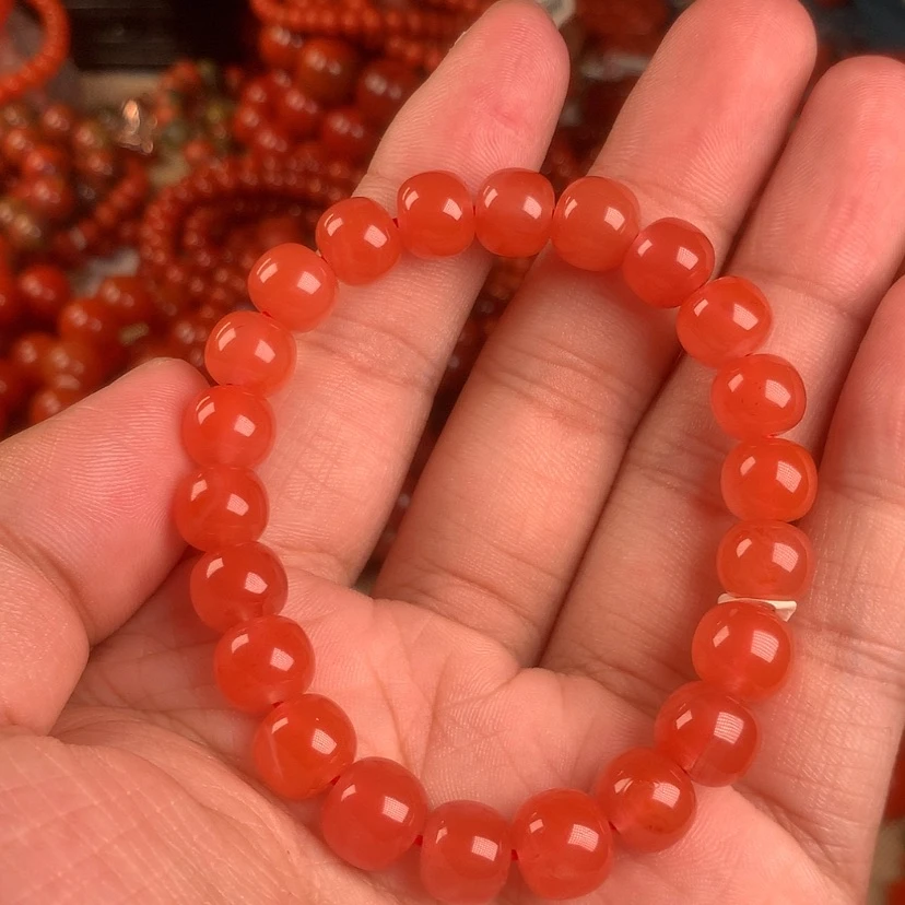 【闪购商品】南红玛瑙手链未镶嵌卡9