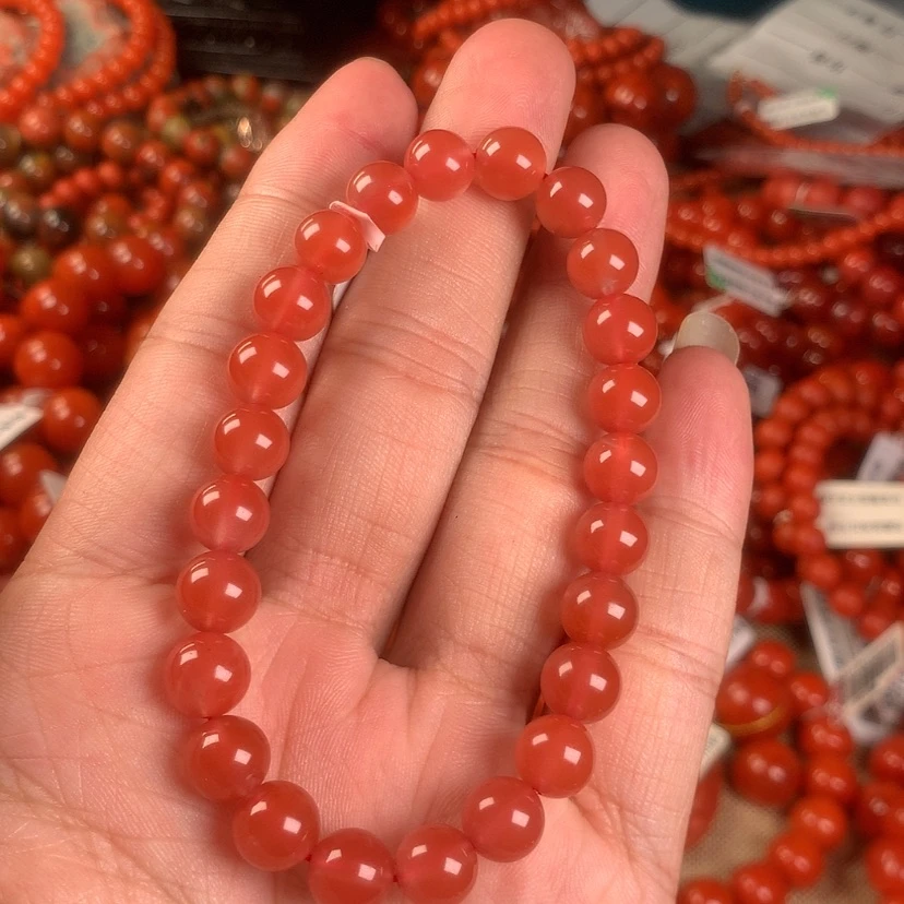 【闪购商品】南红玛瑙手链未镶嵌卡8