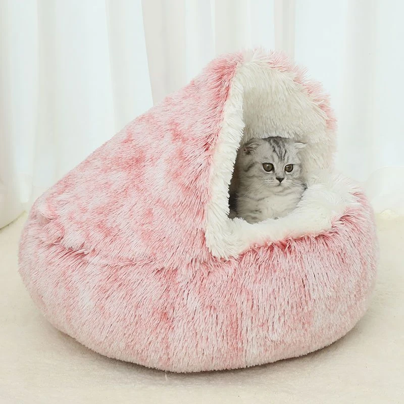 钻被子猫窝四季通用宠物猫咪窝狗狗窝用品贝壳封闭式猫床垫子柔软