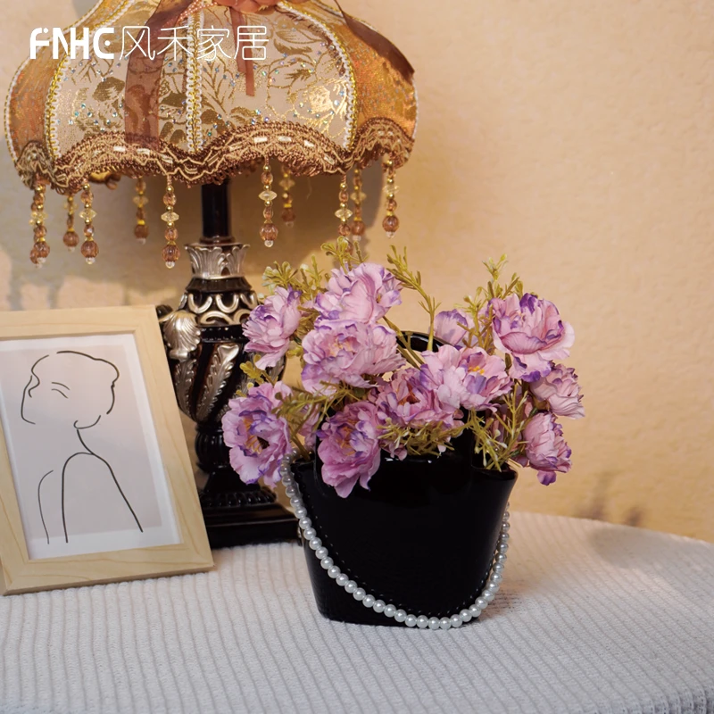 轻奢复古仿真法式裙摆花仿真花家居摆件绢花客厅摆件手工花软装