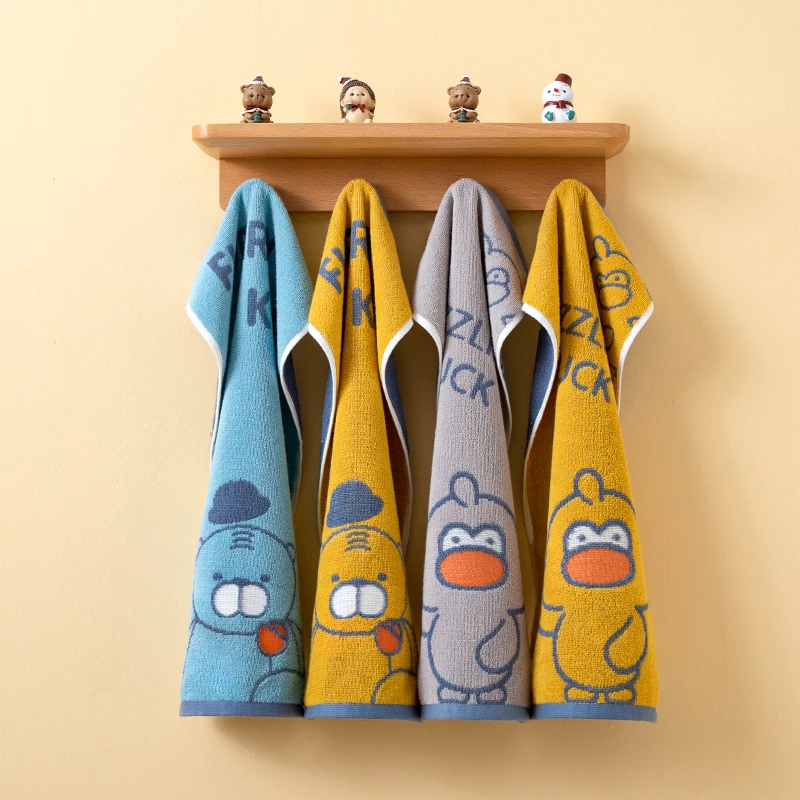 纯棉儿童毛巾家用柔软吸水不掉毛全棉宝宝洗脸洗澡卡通学生面巾