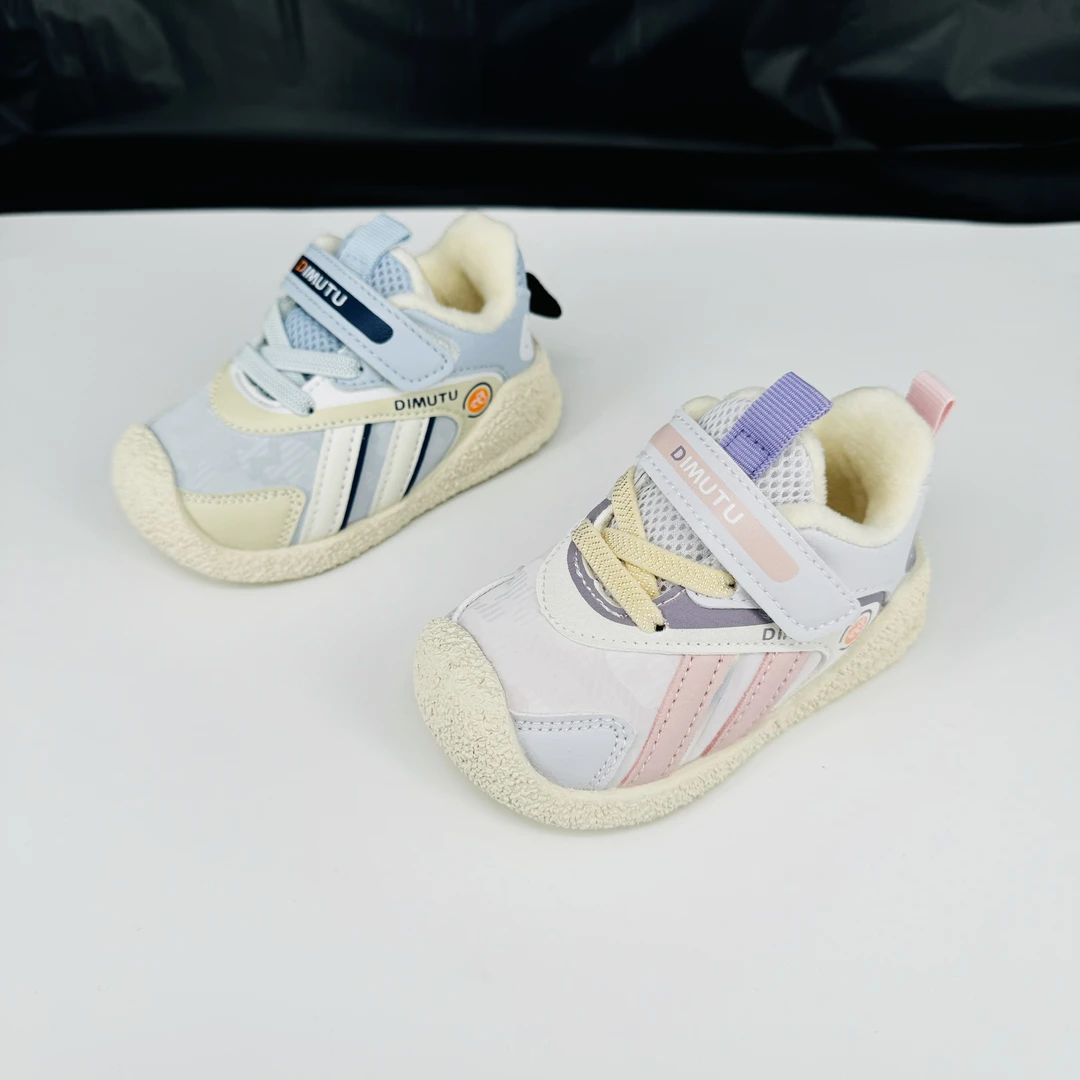 2803-儿童时尚冬季加绒舒适透气软底学防滑步机能关键鞋小童