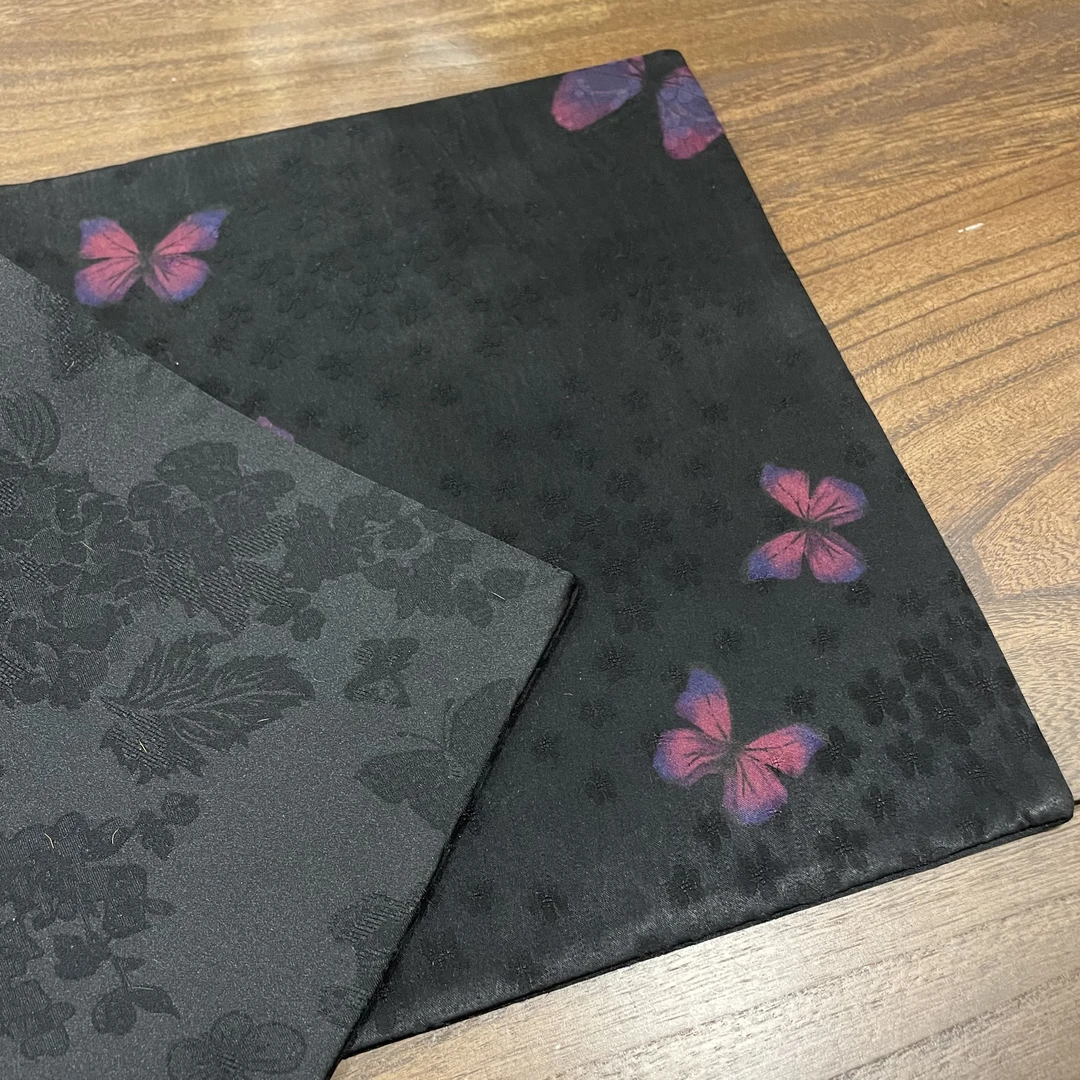 黑蝴蝶-香云纱-茶席 手工中式禅意茶桌布家用长条复古干泡茶桌垫